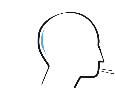 Icon showing shortness of breathing.